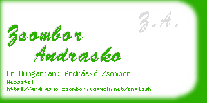 zsombor andrasko business card
